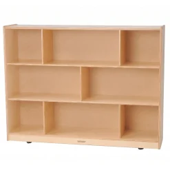 Birch Three-Level Tall Storage Unit | Eco-Friendly with 8 Compartments