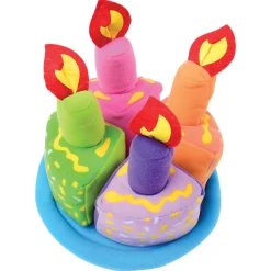 Birthday Cake 9-Piece Play Set | Soft Fabric Cake with Removable Slices, Candle, and Plate