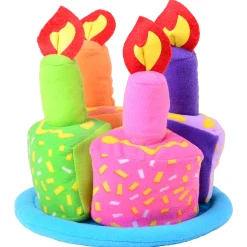 Birthday Cake 9-Piece Play Set | Soft Fabric Cake with Removable Slices, Candle, and Plate