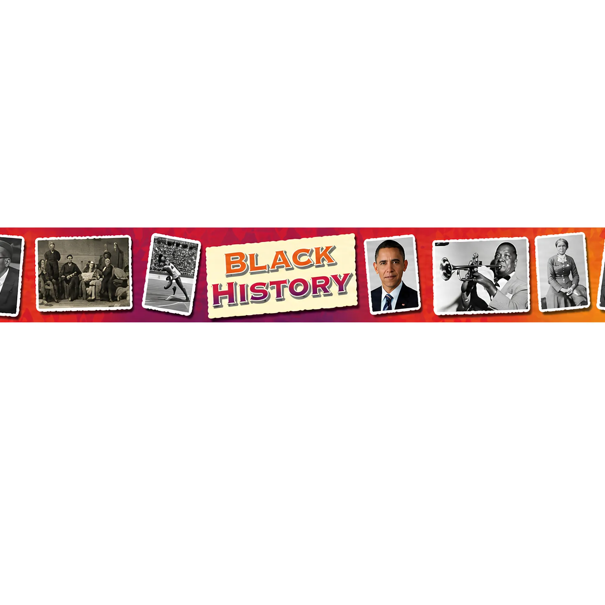 Black History Photo Border Bulletin Board Trimmer – Set of 12