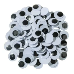 Black Round 20mm Wiggle Eyes