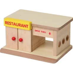 Block Play Community Set with Hospital, Grocery Store, Restaurant & Toy Store