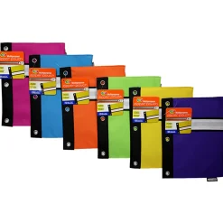 Bright Color 3-Ring Pencil Pouch