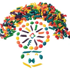 Brightly Colored Macaroni Shapes | 1 lb. Non-Toxic Craft Shapes