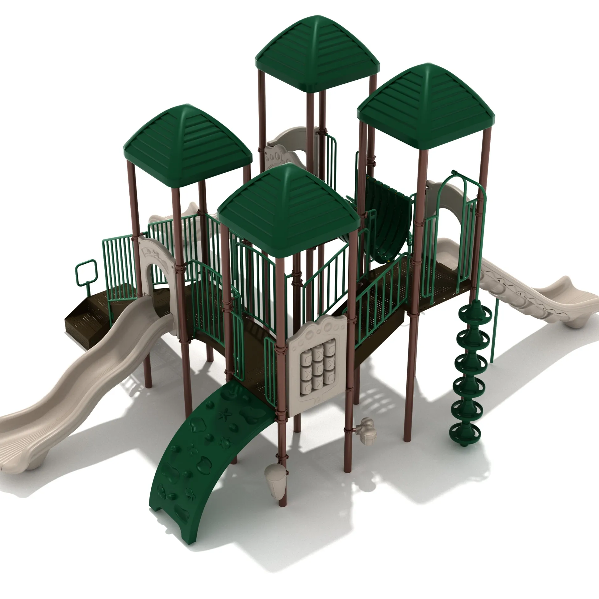 Brooks Towers Mega Playground Set | Multi-Bridge Outdoor Play Structure with Slides, Climbers & Interactive Panels for Ages 5–12