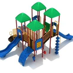 Brooks Towers Mega Playground Set | Multi-Bridge Outdoor Play Structure with Slides, Climbers & Interactive Panels for Ages 5–12