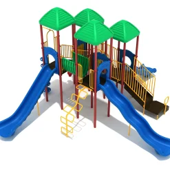 Brooks Towers Mega Playground Set | Multi-Bridge Outdoor Play Structure with Slides, Climbers & Interactive Panels for Ages 5–12