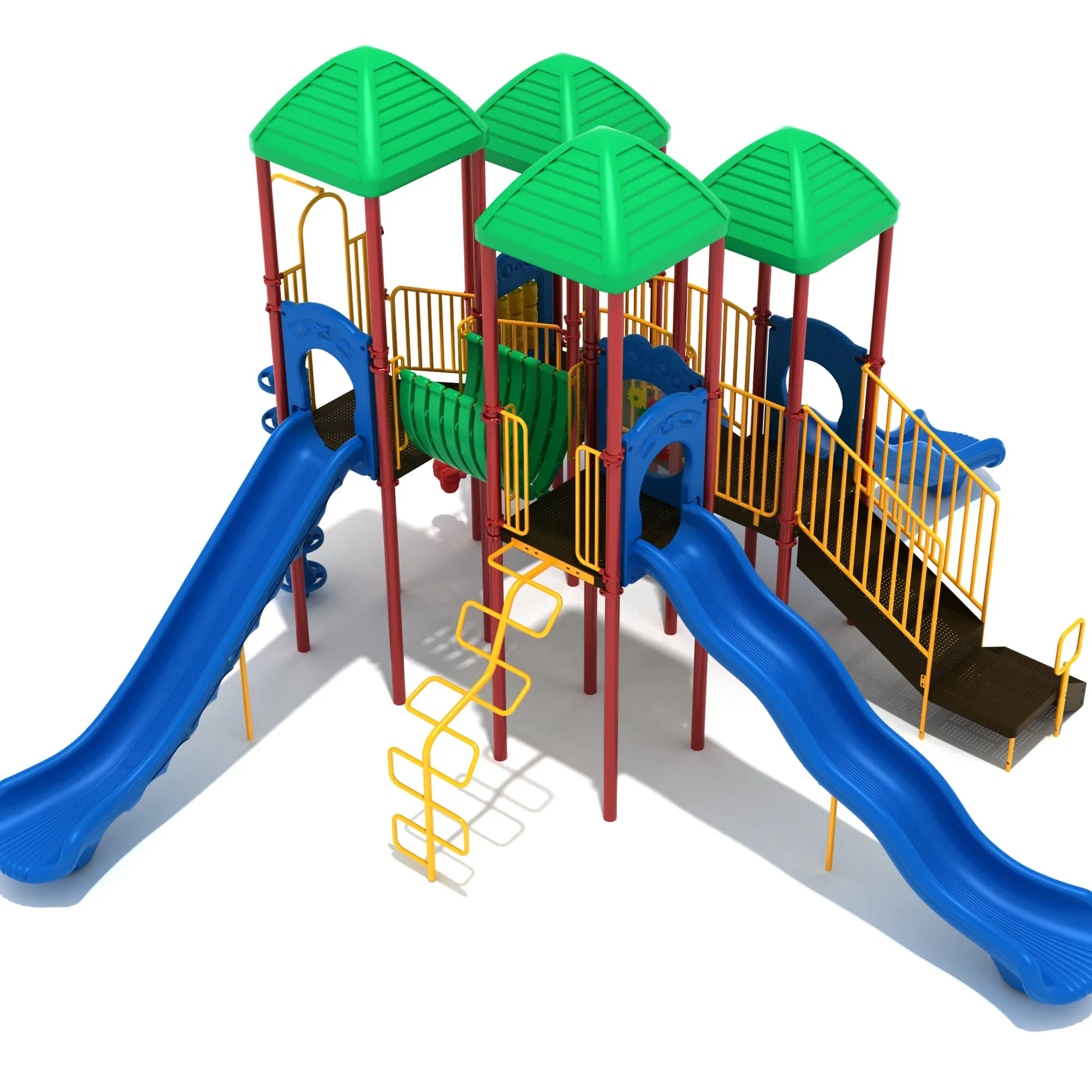 Brooks Towers Mega Playground Set | Multi-Bridge Outdoor Play Structure with Slides, Climbers & Interactive Panels for Ages 5–12
