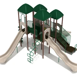 Brooks Towers Mega Playground Set | Multi-Bridge Outdoor Play Structure with Slides, Climbers & Interactive Panels for Ages 5–12