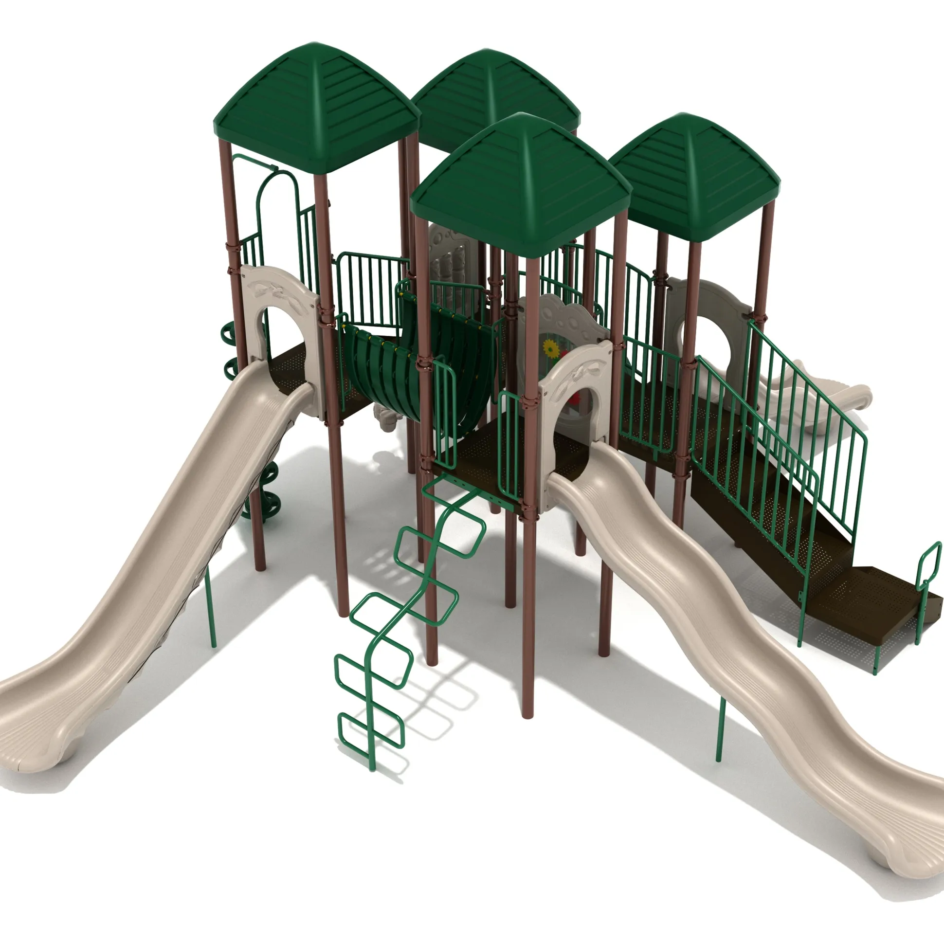 Brooks Towers Mega Playground Set | Multi-Bridge Outdoor Play Structure with Slides, Climbers & Interactive Panels for Ages 5–12