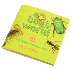 Bugs World Collection | 12 Encased Real Insects with Magnifying Glass