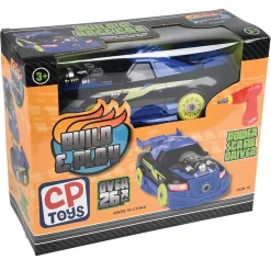 Build and Play Race Car Set with Lights, Sounds, and Power Screwdriver | 26-Piece Toy