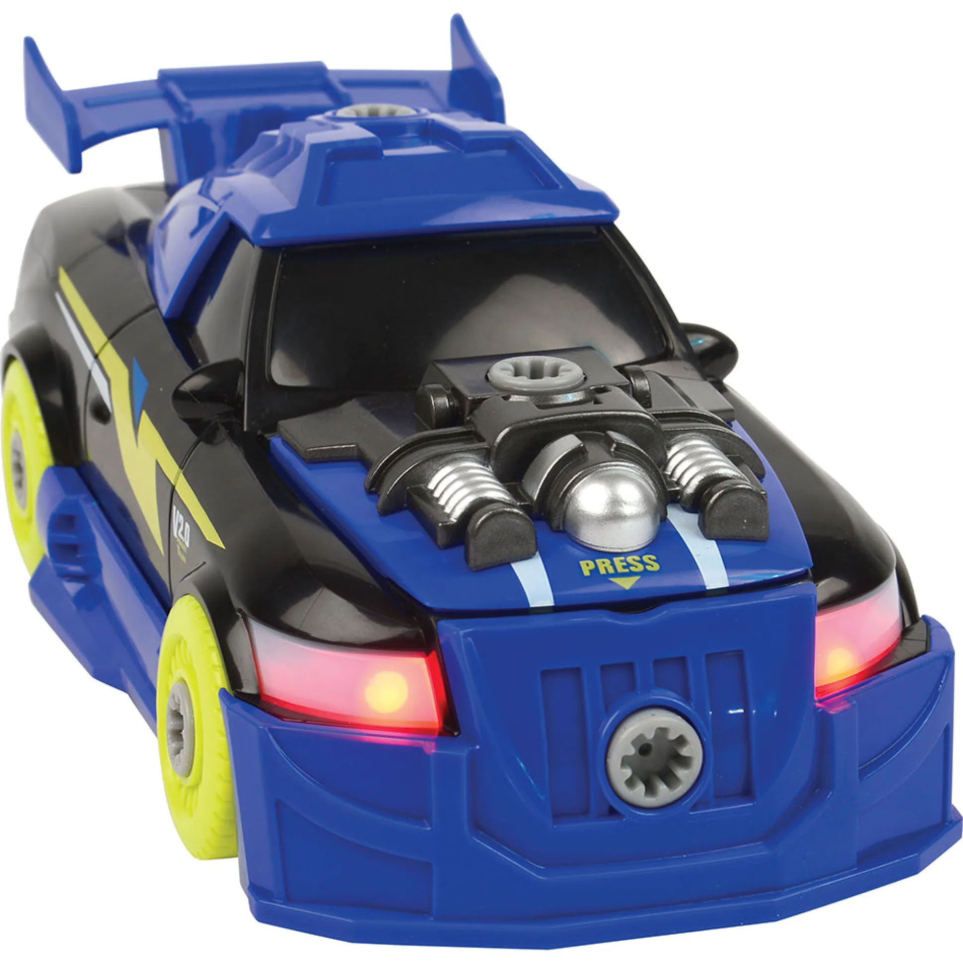 Build and Play Race Car Set with Lights, Sounds, and Power Screwdriver | 26-Piece Toy