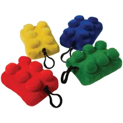 Bumpy Sensory Plush Block Clips - Set of 12