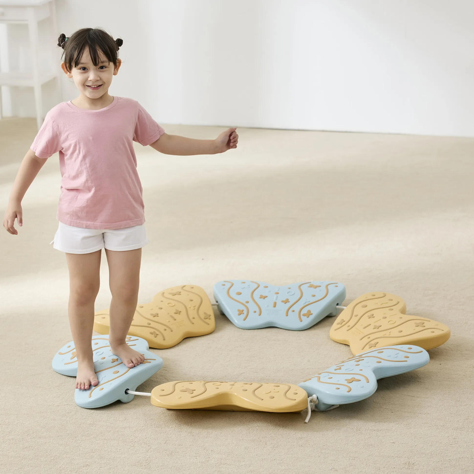 Butterfly Path Sensory Balance Stepping Stones | Dual Motion Wobble Path with Connectable Pieces