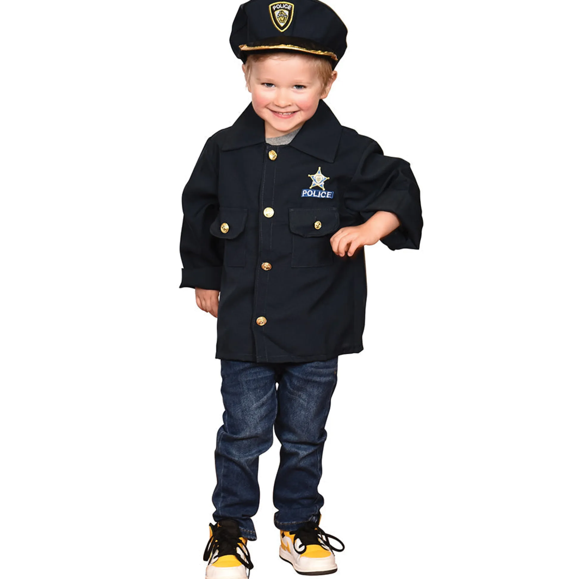 Career Role Play Dress-Up Bundle | 4-Piece Kids Costumes with Police, Firefighter, Surgeon & Chef Outfits
