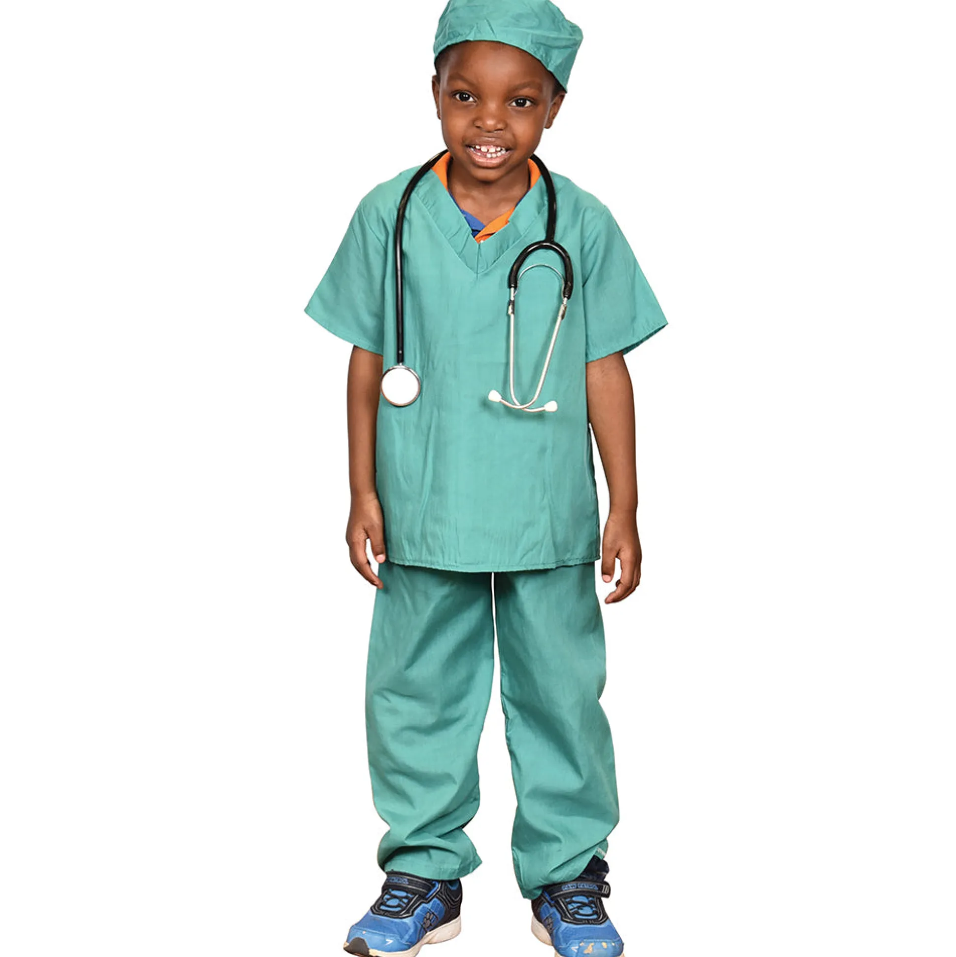 Career Role Play Dress-Up Bundle | 4-Piece Kids Costumes with Police, Firefighter, Surgeon & Chef Outfits