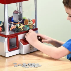 Carnival Crane Game | Classic Claw Machine with Music, Tokens & Prize Drop Fun