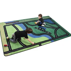 Carpet for Kids® Transportation Rug, 6' x 9' Size - Rectangle