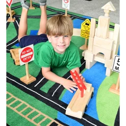 Carpet for Kids® Transportation Rug, 6' x 9' Size - Rectangle