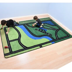 Carpet for Kids® Transportation Rug, 6' x 9' Size - Rectangle