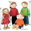 Caucasian Family Bendable Wooden Dolls | 4-Piece Set
