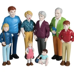 Caucasian Pretend Play Vinyl Family Figurines | 8 Piece Set