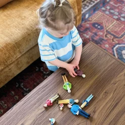 Caucasian Pretend Play Vinyl Family Figurines | 8 Piece Set