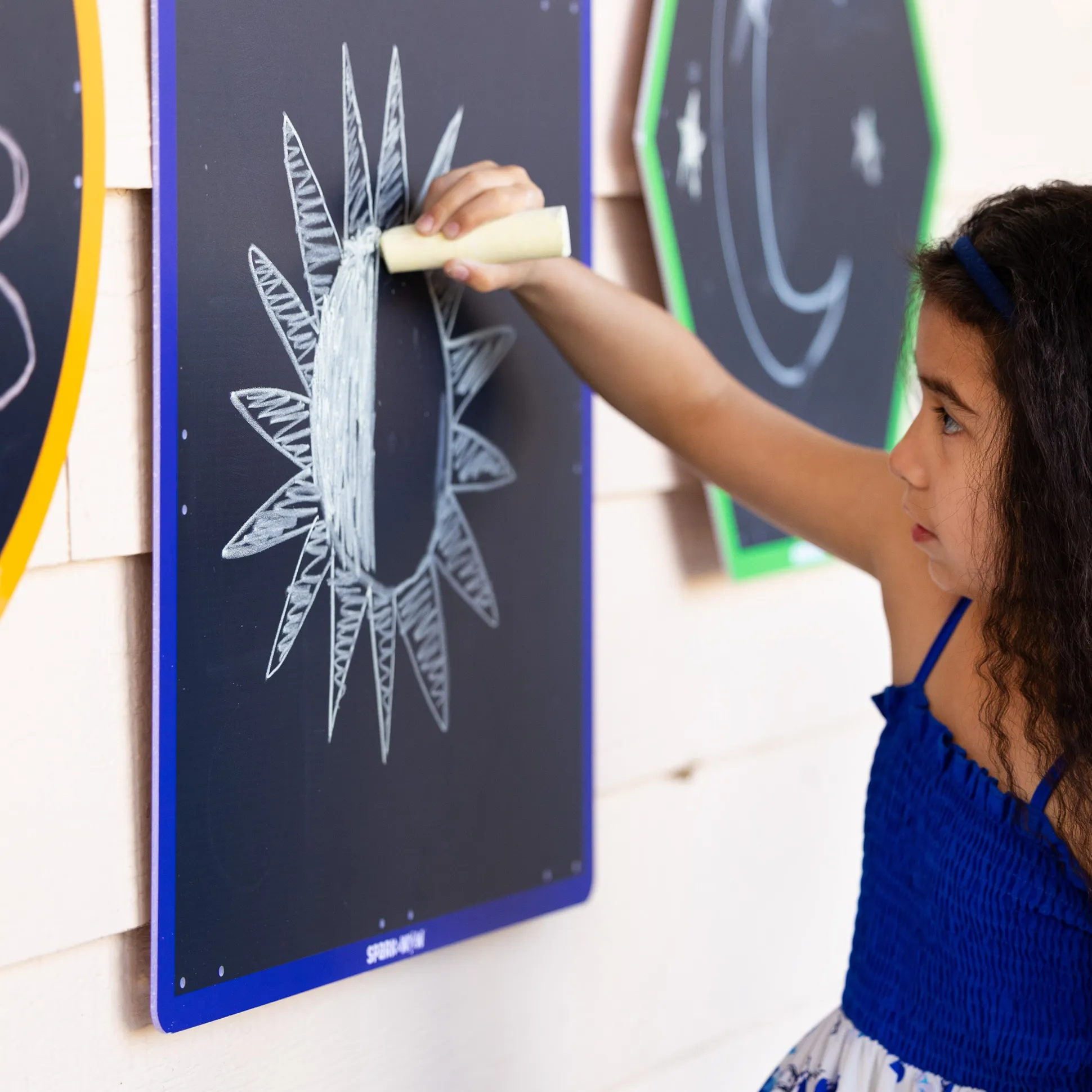 Chalkboard Geometric Shapes | Reusable Indoor & Outdoor Shape Learning Boards