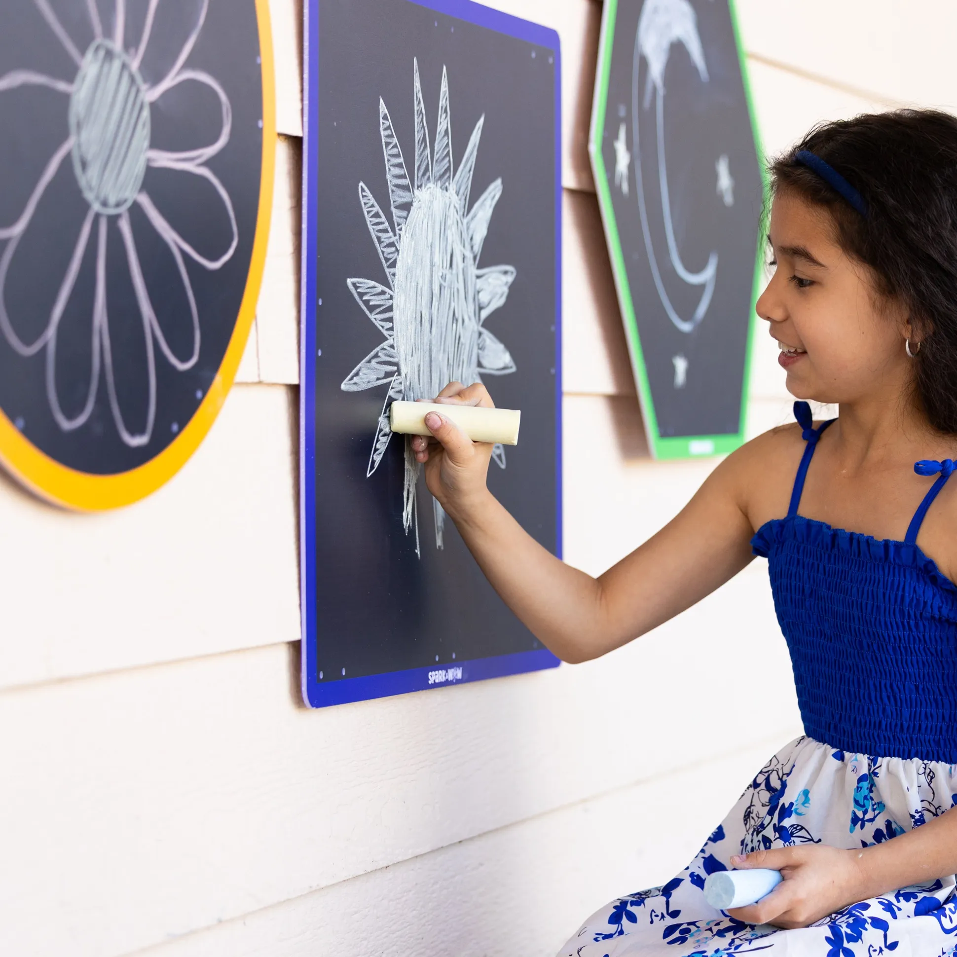 Chalkboard Geometric Shapes | Reusable Indoor & Outdoor Shape Learning Boards