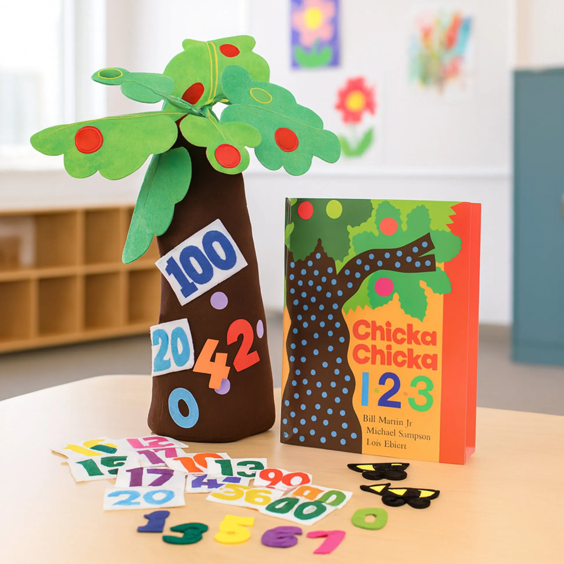 Chicka Chicka 1-2-3 Learning Set | Hardcover Book, 20" Fabric Tree & 30 Numerals*