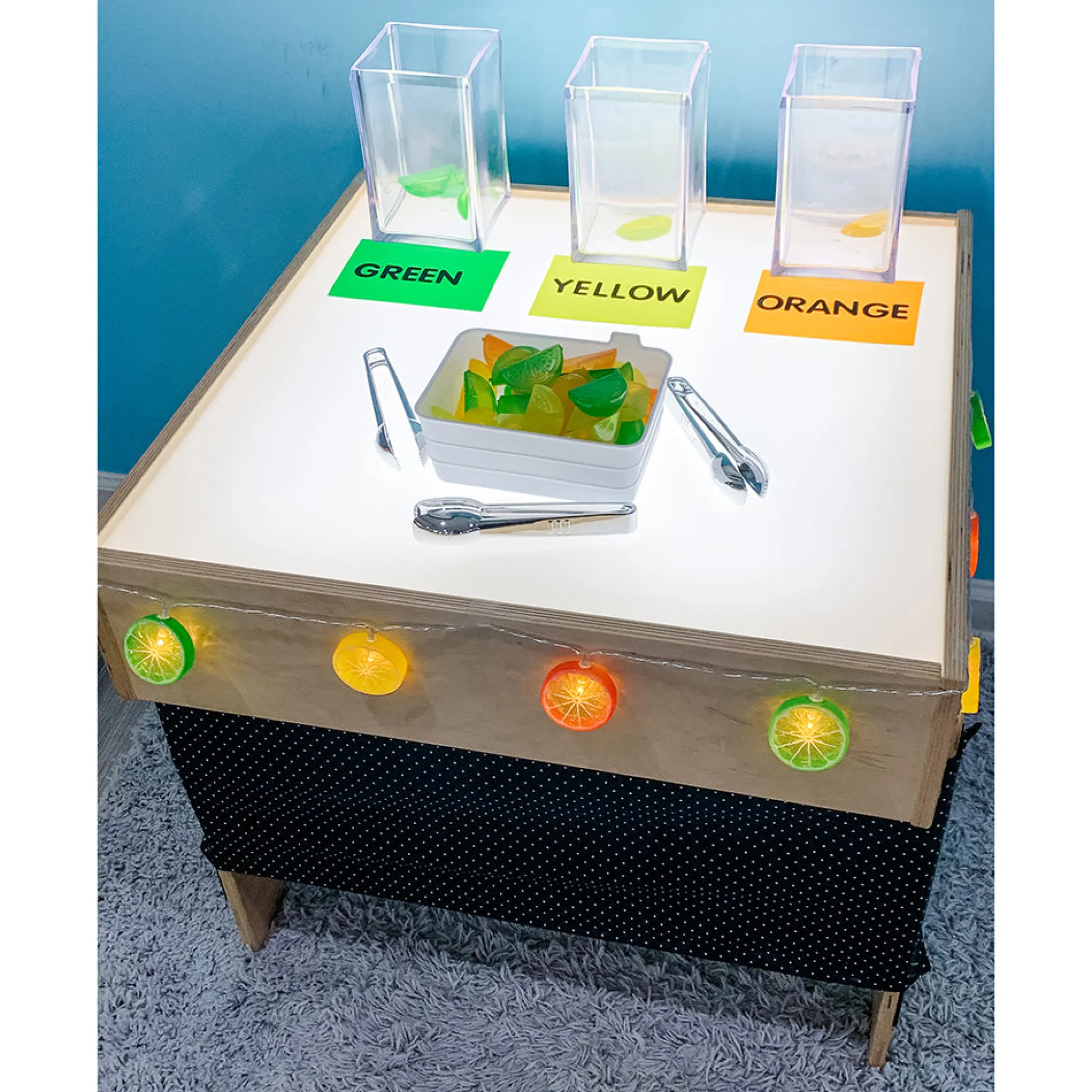 Child-Size LED Light Table with Storage