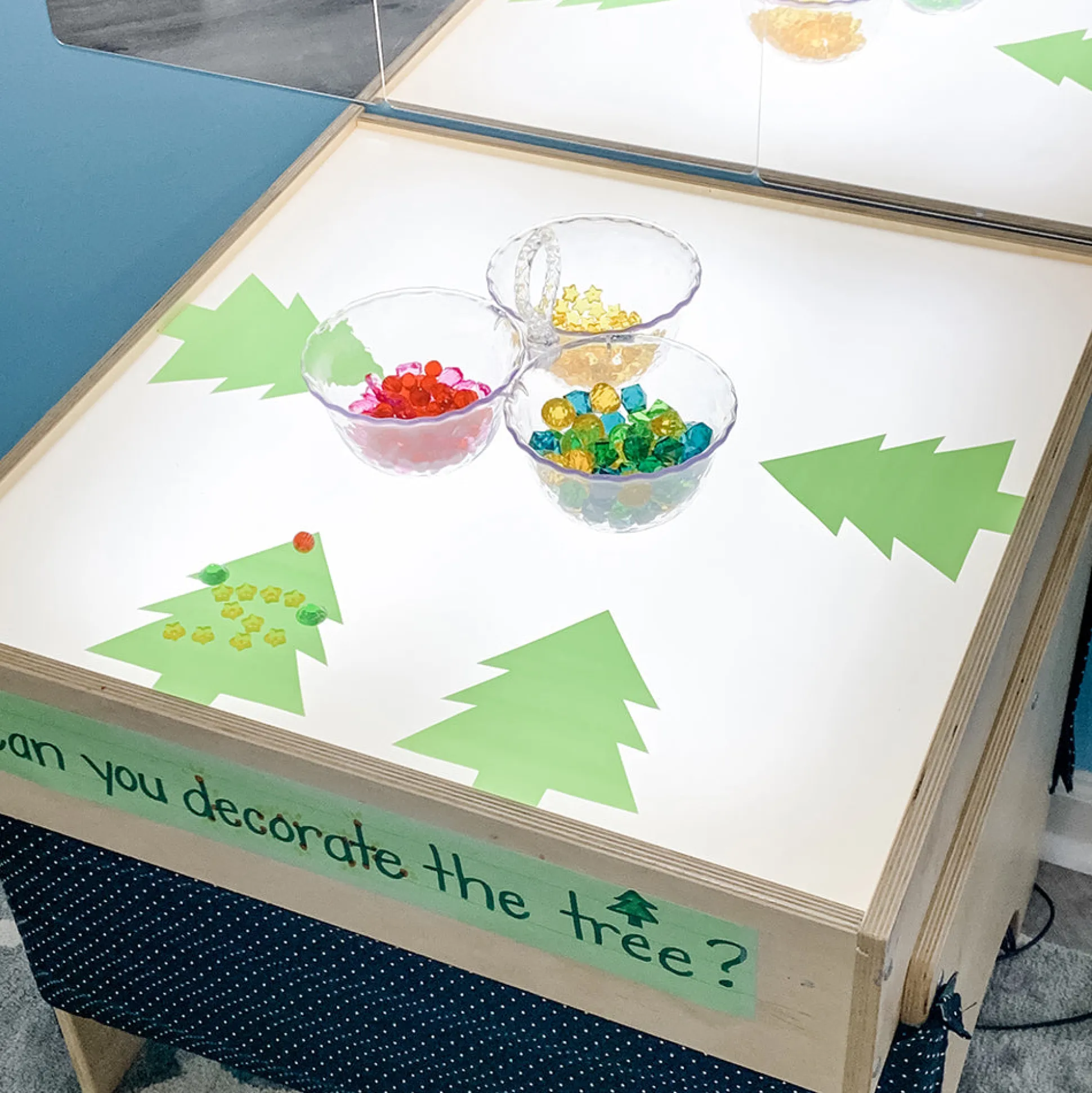 Child-Size LED Light Table with Storage