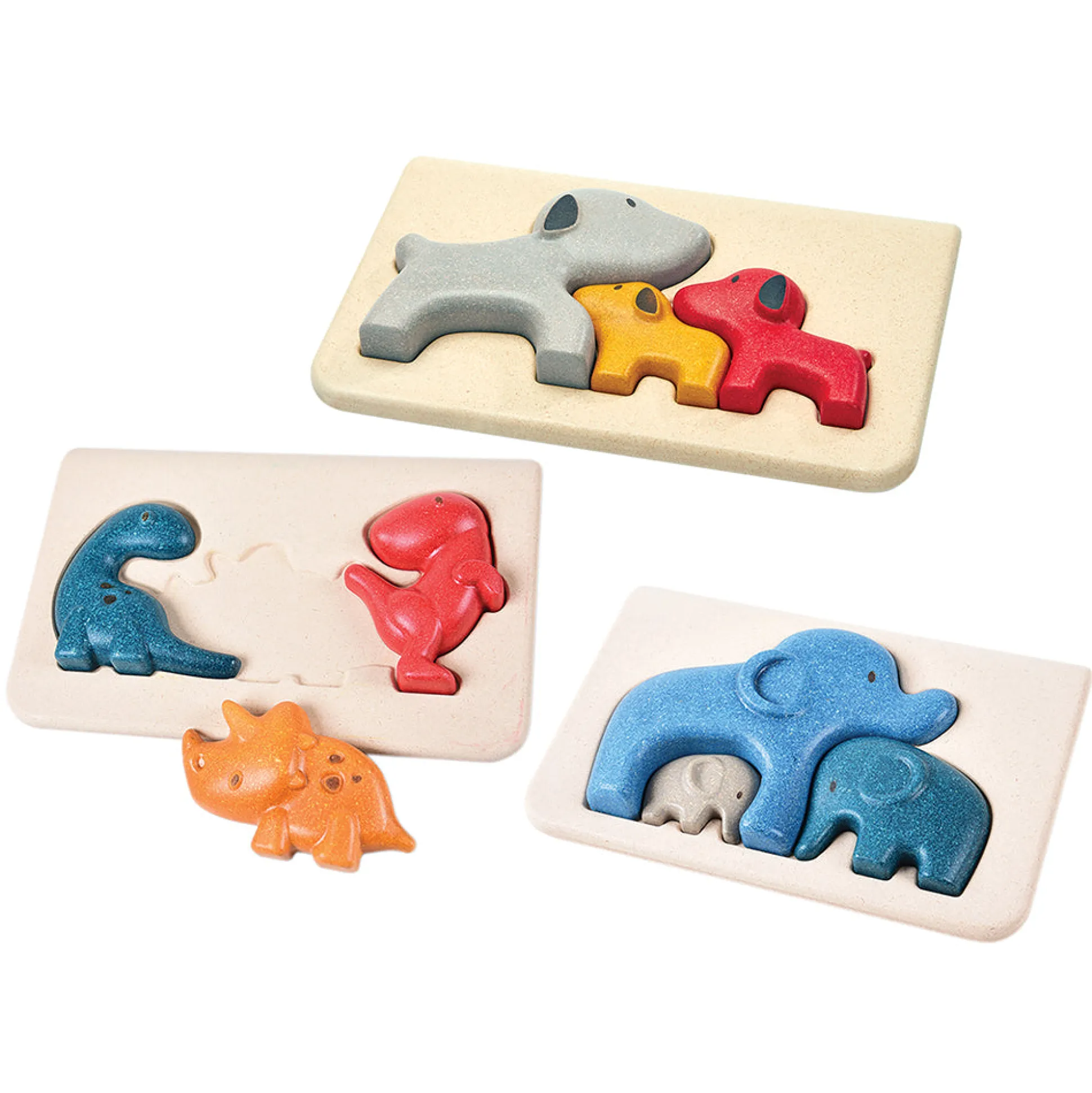 Chunky Animal Puzzle Set | Eco-Friendly, Multi-Purpose Learning Toy
