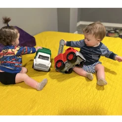 Chunky Community Helpers Vehicle Set | 4-Piece Push & Roll Trucks | Indoor/Outdoor