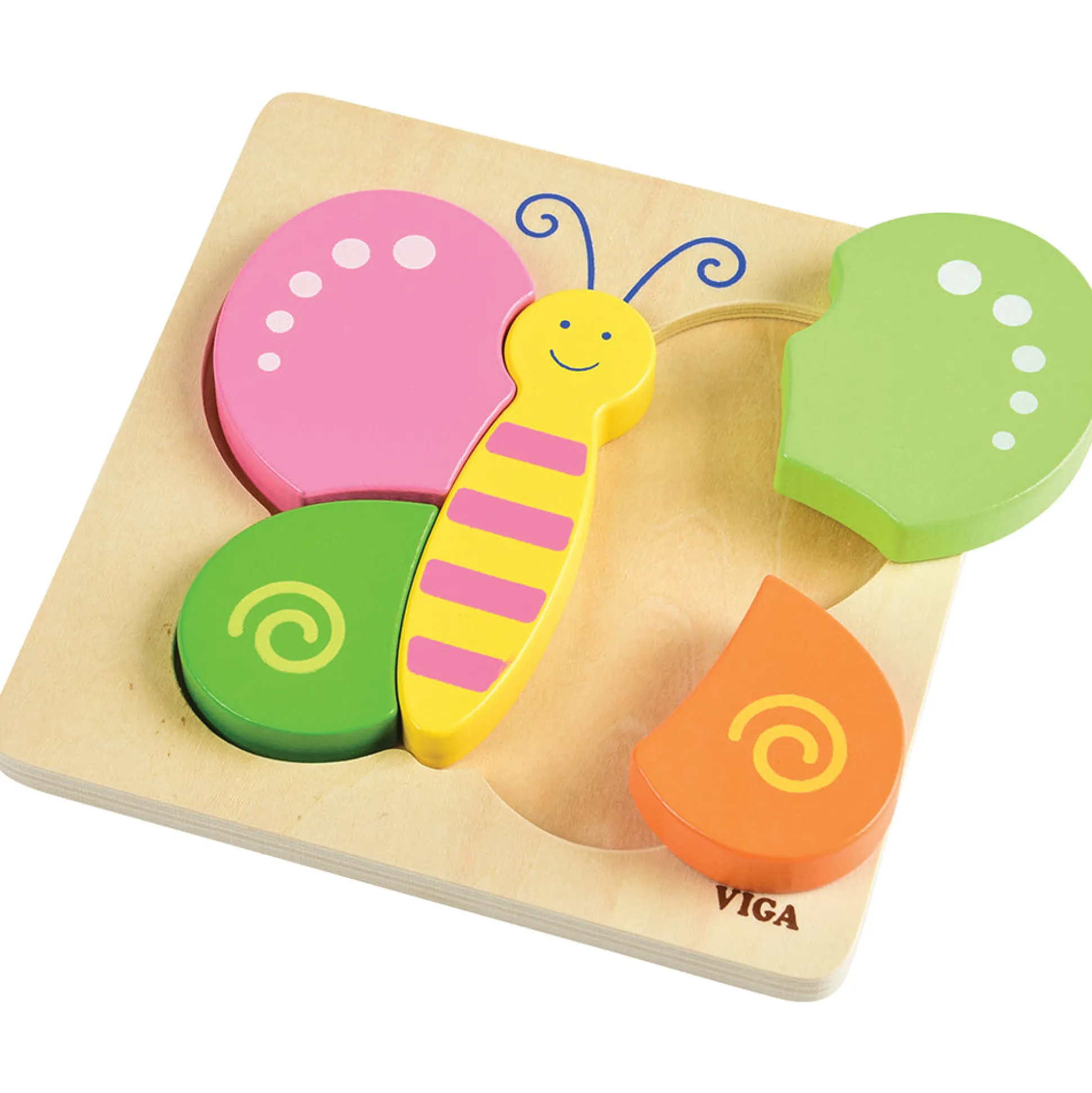 Chunky 5-Piece Butterfly Wooden Puzzle