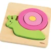 Chunky 4-Piece Snail Wooden Puzzle