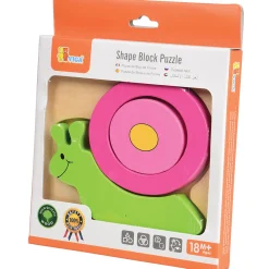 Chunky 4-Piece Snail Wooden Puzzle