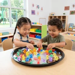Circle Mirror Tray | 17" Sensory Exploration & Reflection Tray