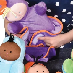 Circle Time Swaddle Babies Set | 4 Super-Soft Baby Dolls with Matching Pocket Swaddle Blankets