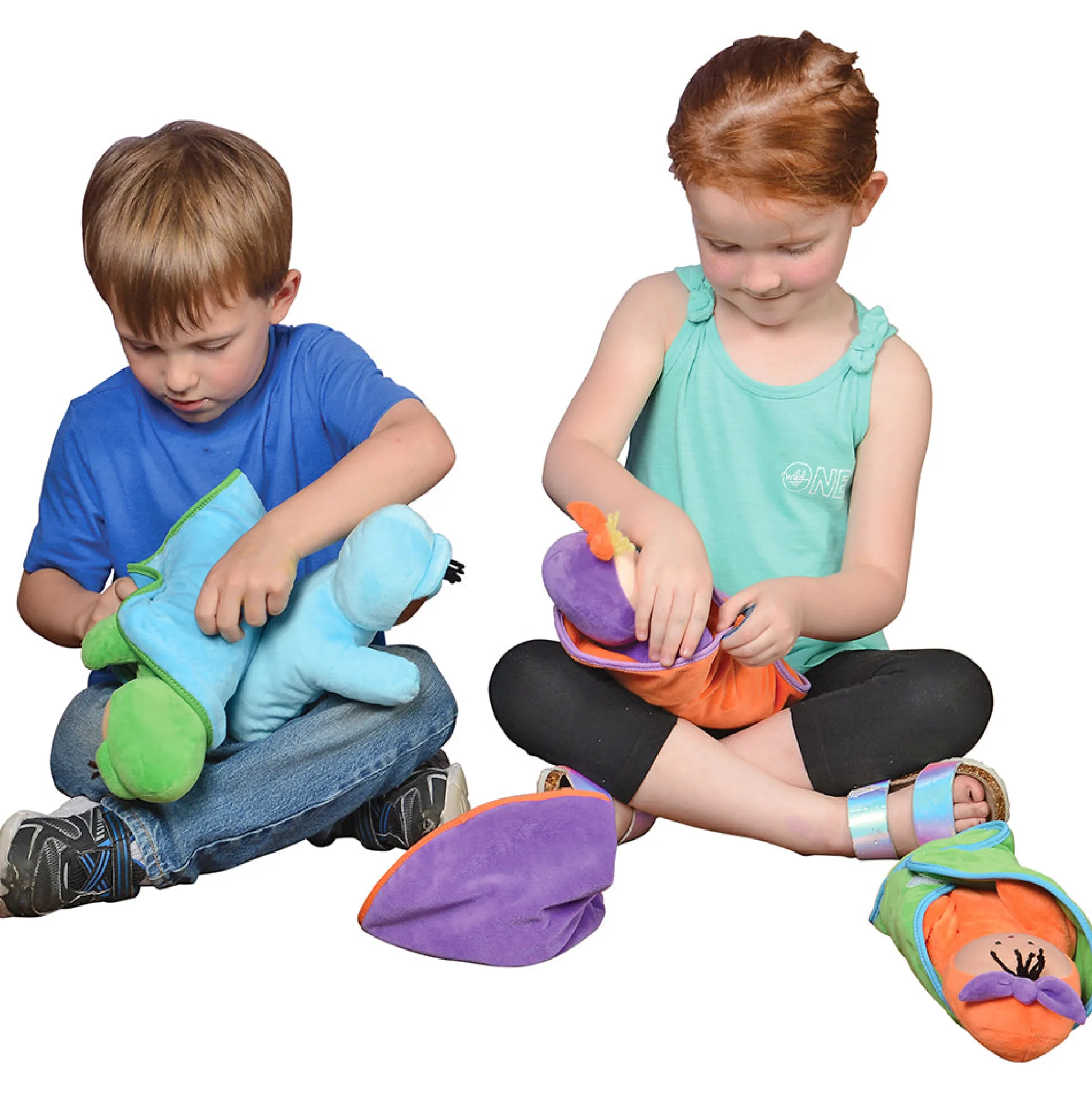 Circle Time Swaddle Babies Set | 4 Super-Soft Baby Dolls with Matching Pocket Swaddle Blankets