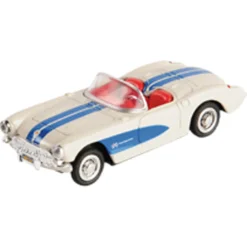 Classic Car Transport Truck Playset with 6 Die-Cast Convertibles – 18
