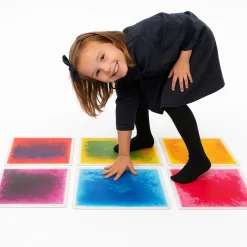 12" Classic Liquid Floor Tiles | 6-Pack Pressure-Activated Sensory Movement Mats
