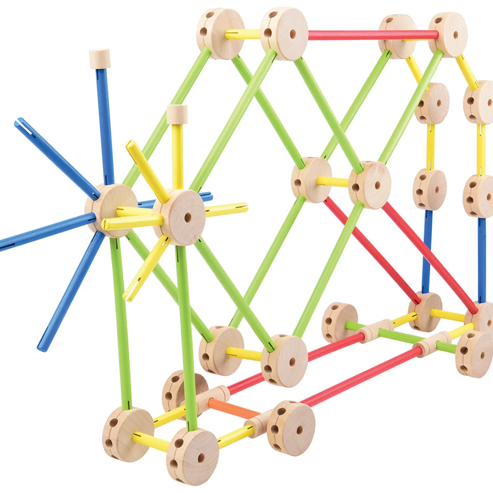Classic Wood Builders in Storage Bin | 208 Piece STEM Building Set