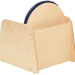 Classic Wooden Chair with Built-In Storage and Cushion | Baltic Birch Classroom Seating