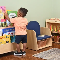 Classic Wooden Chair with Built-In Storage and Cushion | Baltic Birch Classroom Seating