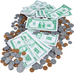 Classroom Play Money Kit | 600+ Pieces with Realistic Bills and Coins