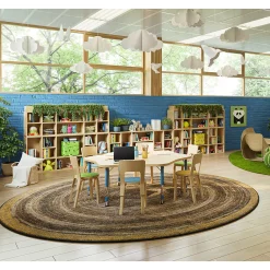 Classroom Rugs Collection | 2 Round Area Rugs | Natural Rugs