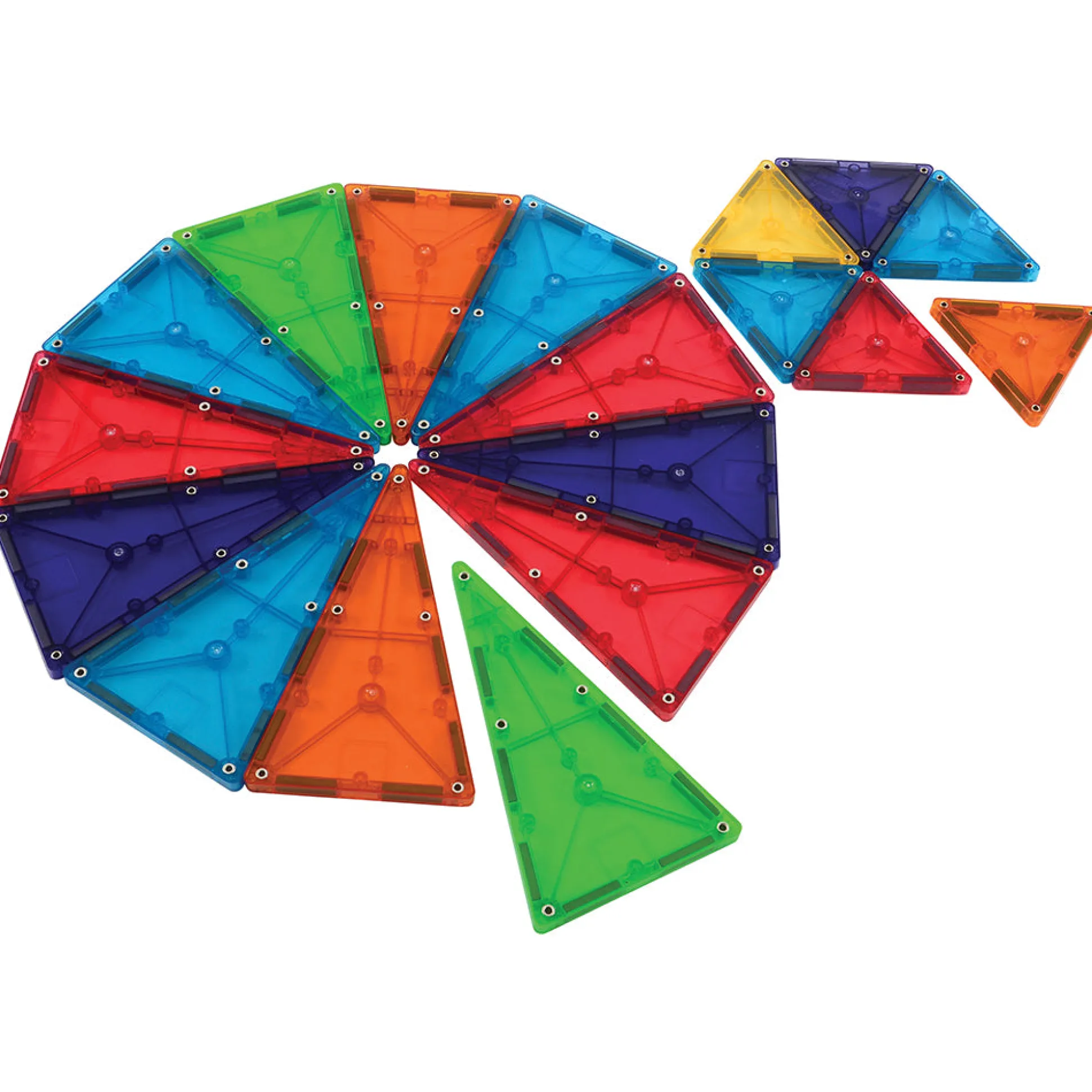 Clear Colors Magna-Tiles® 100-Piece STEM Building Set | Magnetic, Translucent Tiles for Creative Play