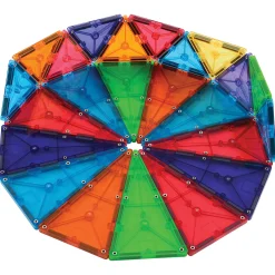 Clear Colors Magna-Tiles® 100-Piece STEM Building Set | Magnetic, Translucent Tiles for Creative Play